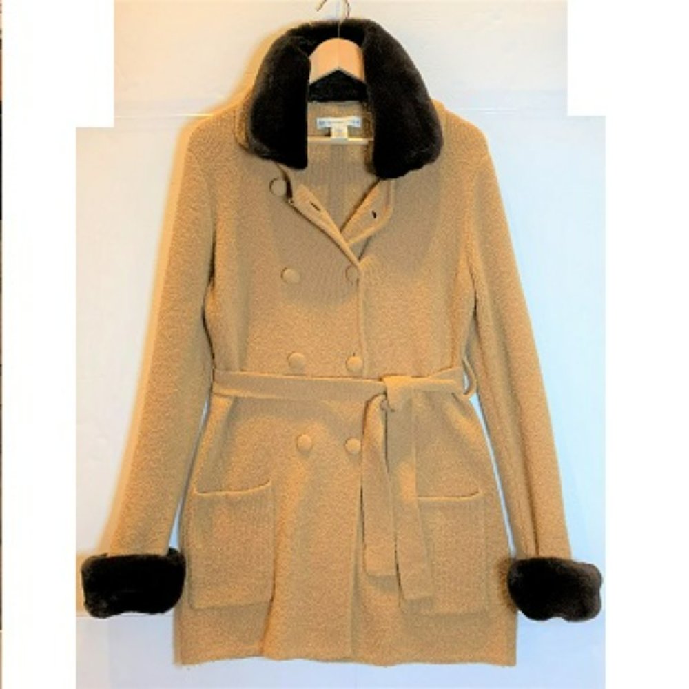 BALLINGER GOLD Belted Sweater Cardigan